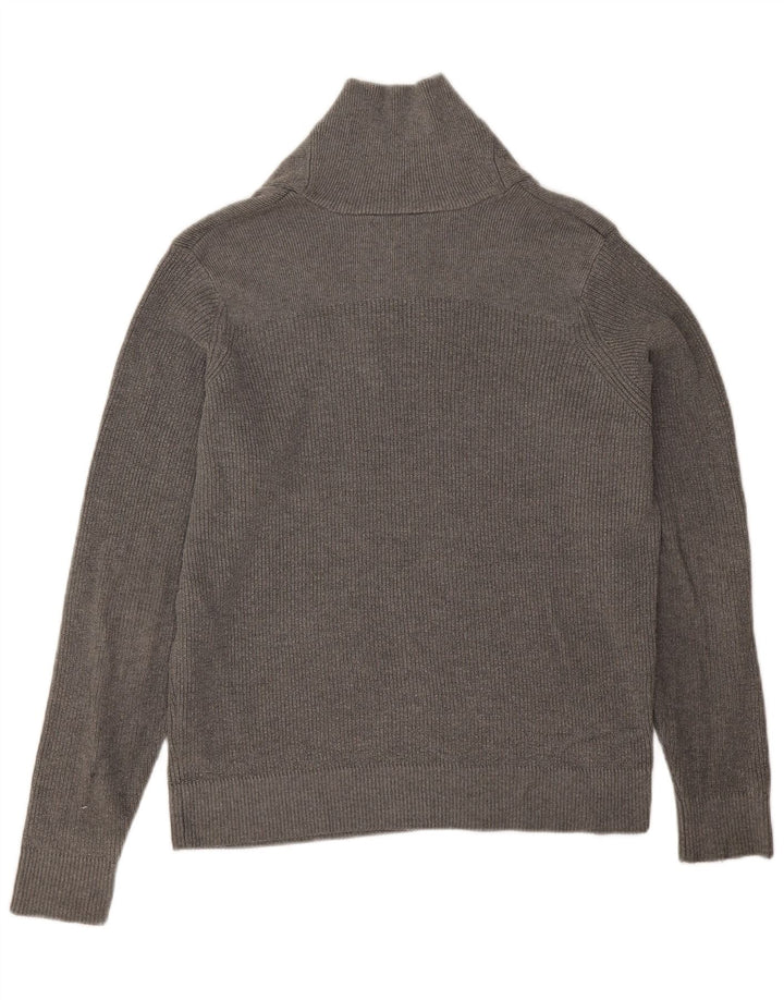 Maglione da uomo Marks & Spencer con collo a scialle in cotone grigio medio