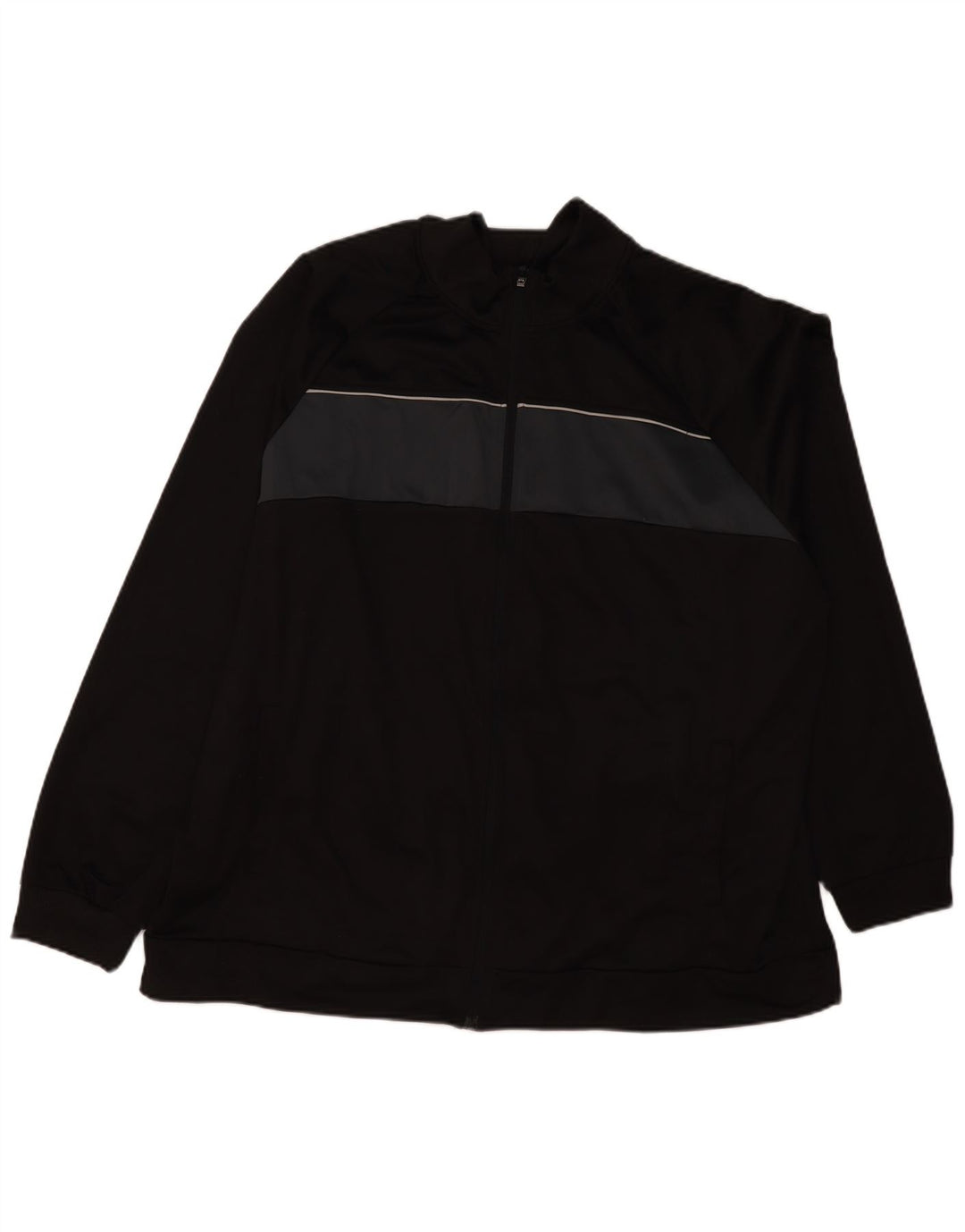 Giacca da tuta da uomo vintage 3XL Poliestere color block nero