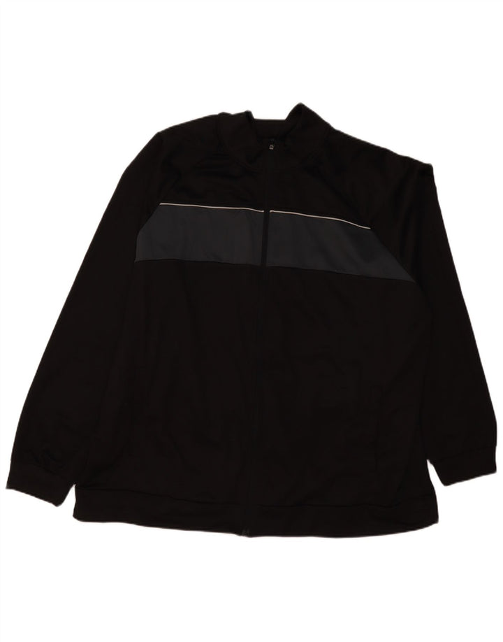 Giacca da tuta da uomo vintage 3XL Poliestere color block nero