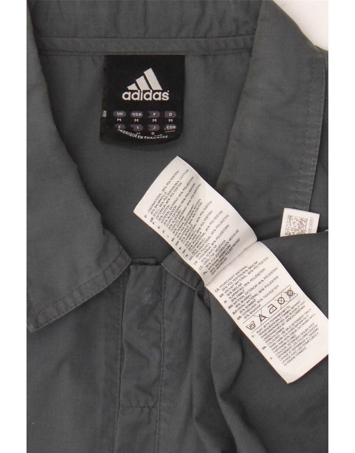 Adidas muška košulja kratkih rukava srednje sive boje od poliestera