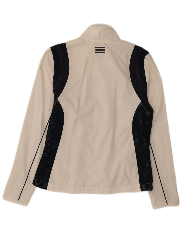 ADIDAS Damen-Trainingsanzug-Top-Jacke, UK 12, Mittelweiß, Farbblock