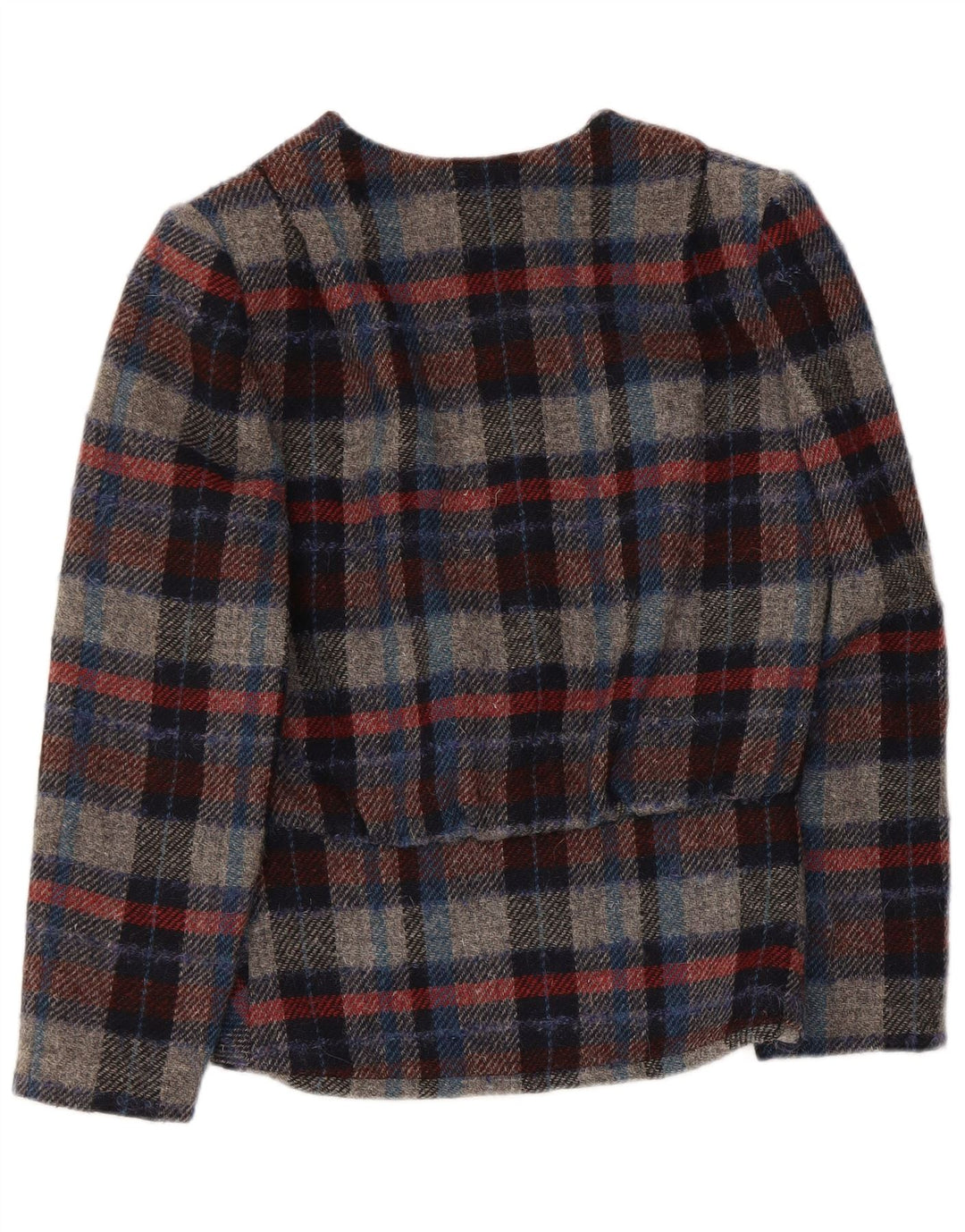 Erreuno Womens 1 Button Blazer Jacket IT 42 Medium Multicoloured Check Wool