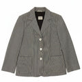 GIANFRANCO FERRE Womens 3 Button Blazer Jacket UK 18 XL Grey Striped
