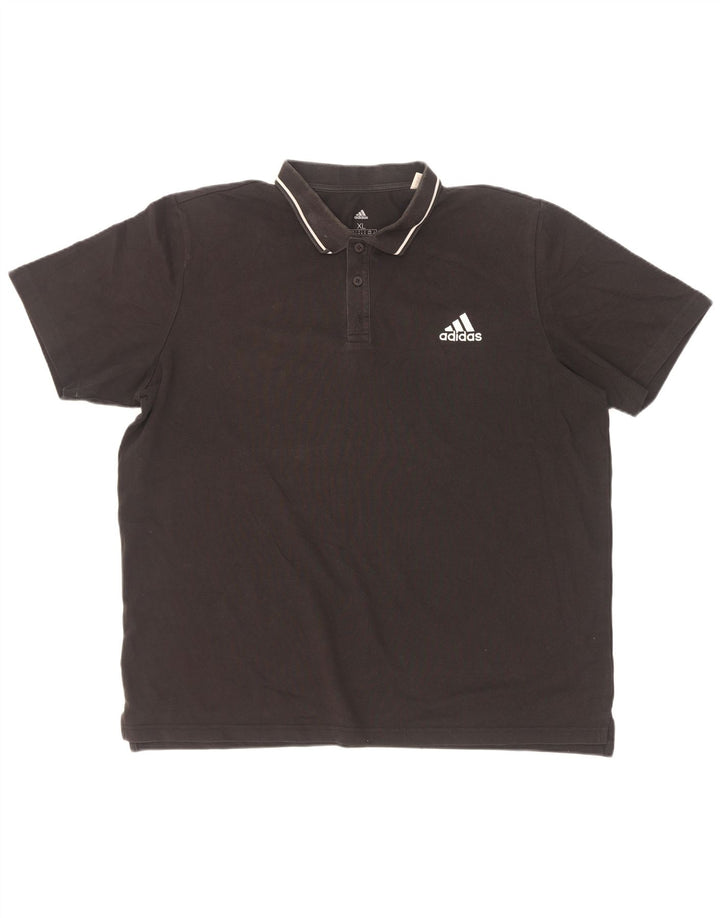 Adidas Mens Polo Shirt XL Black Cotton