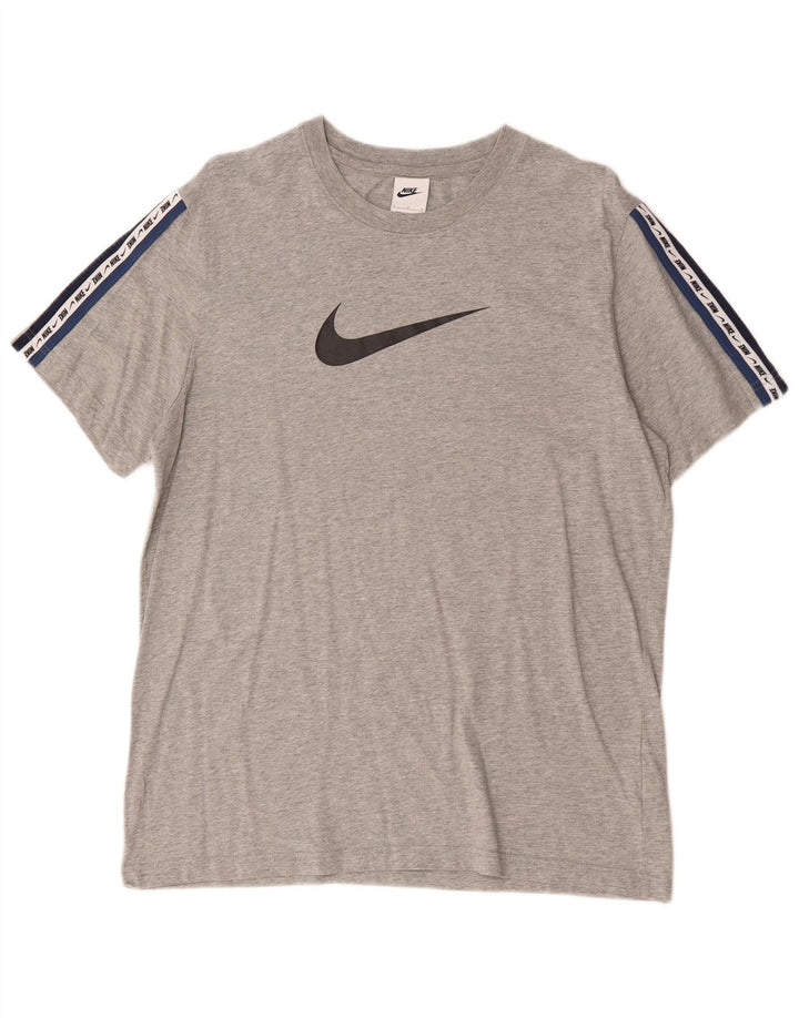 Nike Mens Graphic T-Shirt Top Large Grey Cotton