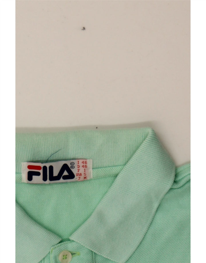 FILA Mens Polo Shirt Small Green Cotton Vintage Fila and Second-Hand Fila from Messina Hembry 