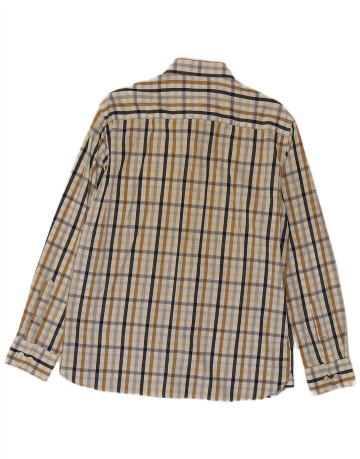 Marks & Spencer Mens Blue Harbour Shirt Medium Multicoloured Gingham Cotton