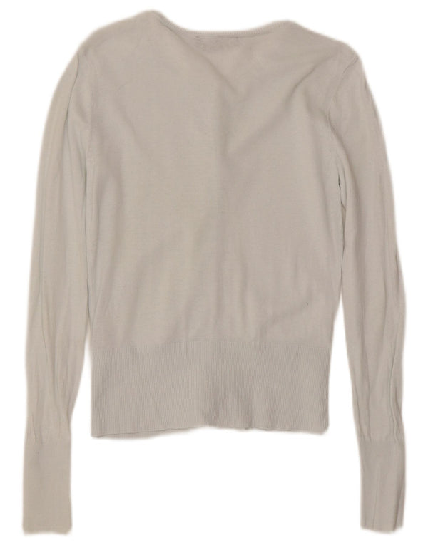 Oasis Damen-Cardigan-Pullover UK 6 XS Blaue Baumwolle