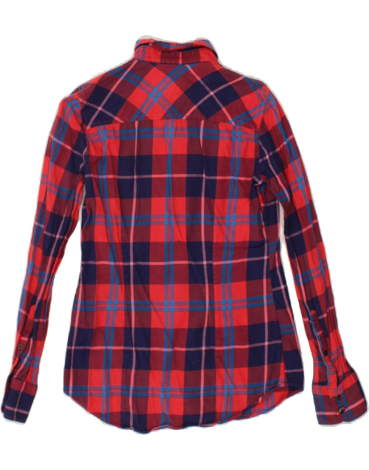J. CREW Womens Shirt UK 2 2XS Red Check Cotton Vintage J. Crew and Second-Hand J. Crew from Messina Hembry 