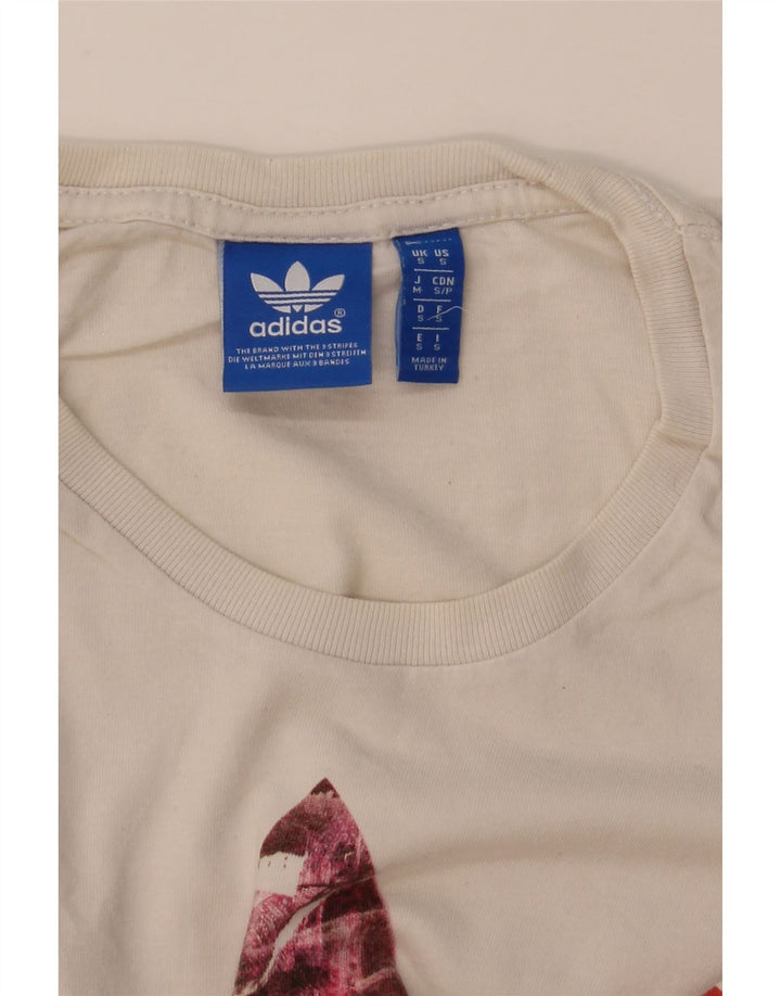 ADIDAS Grafisk T-shirt top til mænd, lille hvid