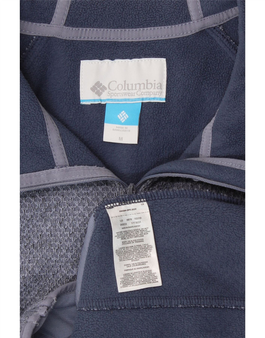Columbia Womens Zip Hoodie Sweater UK 14 Medium Blue Polyester