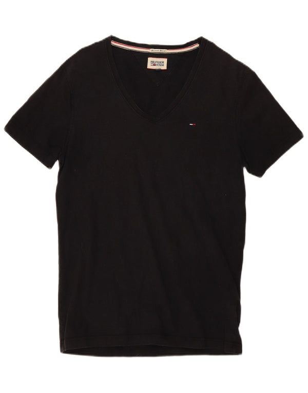 T-shirt da uomo Tommy Hilfiger Top in cotone nero medio