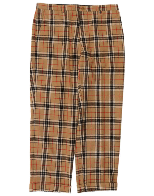 Pantaloni Chino Da Uomo Alessandro Gherardeschi IT 50 Large W34 L28 Beige Check