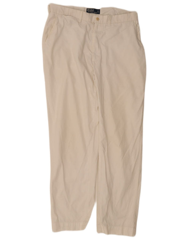 Polo Ralph Lauren Calça Chino Masculina Reta W35 L32 Algodão Bege