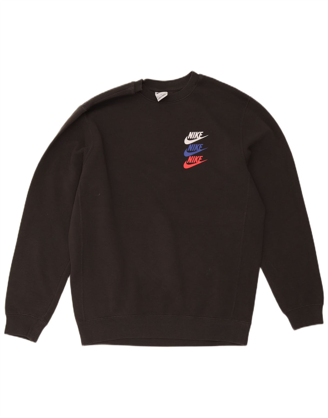 Nike masculino gráfico moletom jumper médio preto poliéster