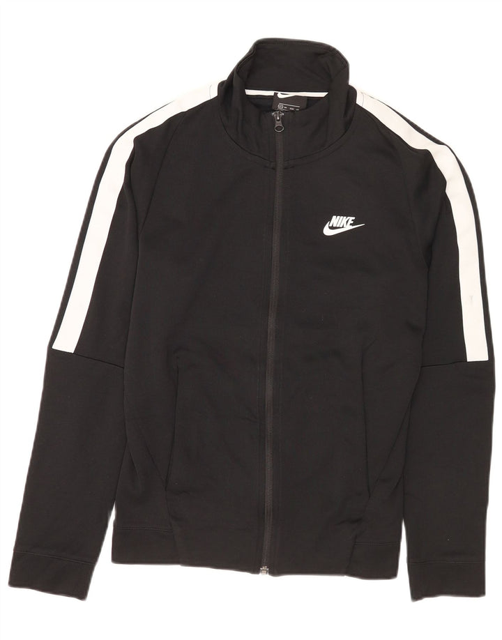 Nike Mens Tracksuit Top Jacket XS Black Colourblock Cotton