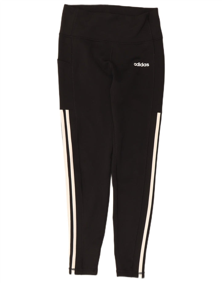 Adidas Womens Climalite Leggings UK 12/14 Medium Black Polyester