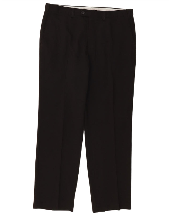 Marks & Spencer Straight Suit Bukser til mænd W36 L31 Sort polyester