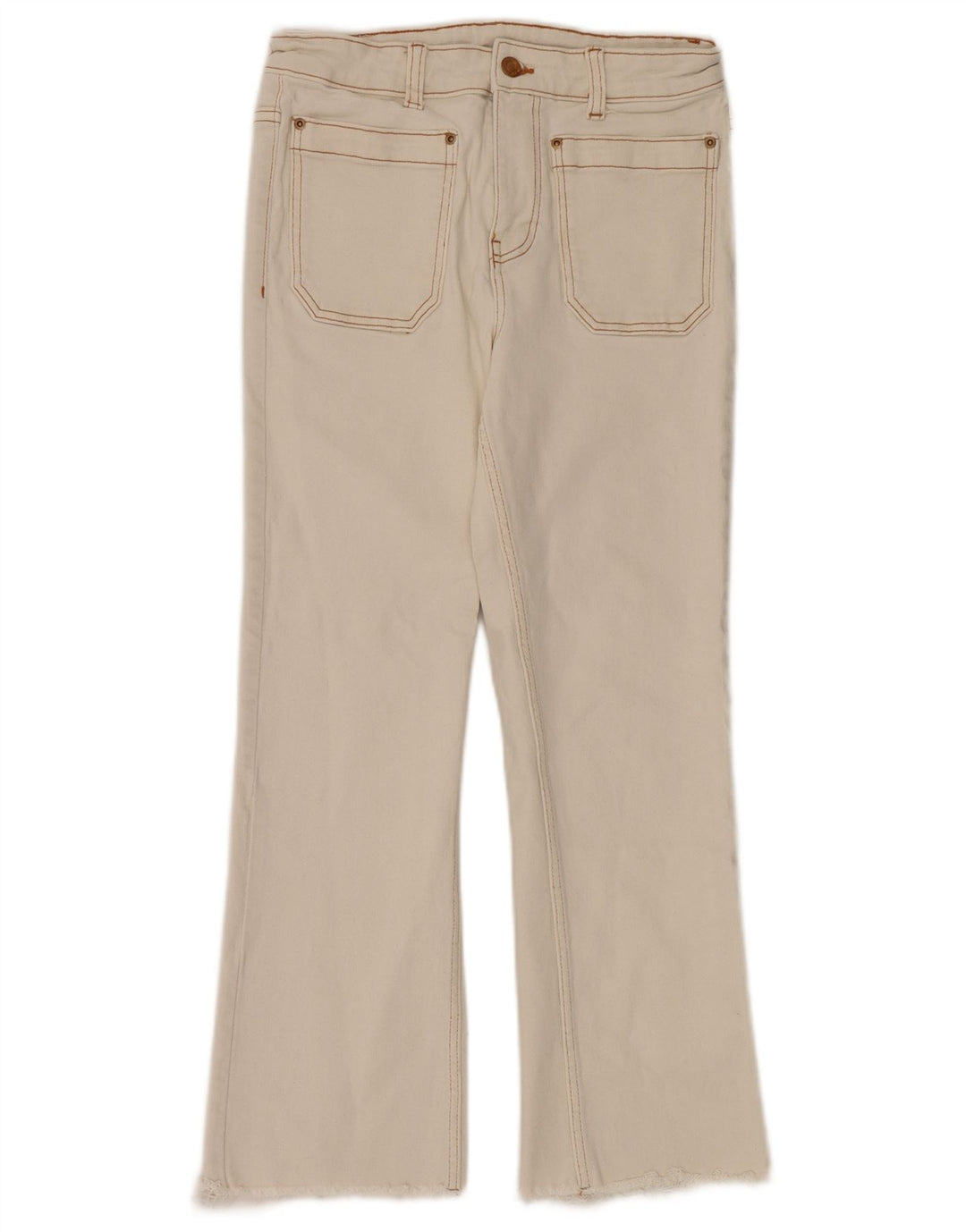 Jeans Bootcut da donna Zara W28 L26 cotone bianco
