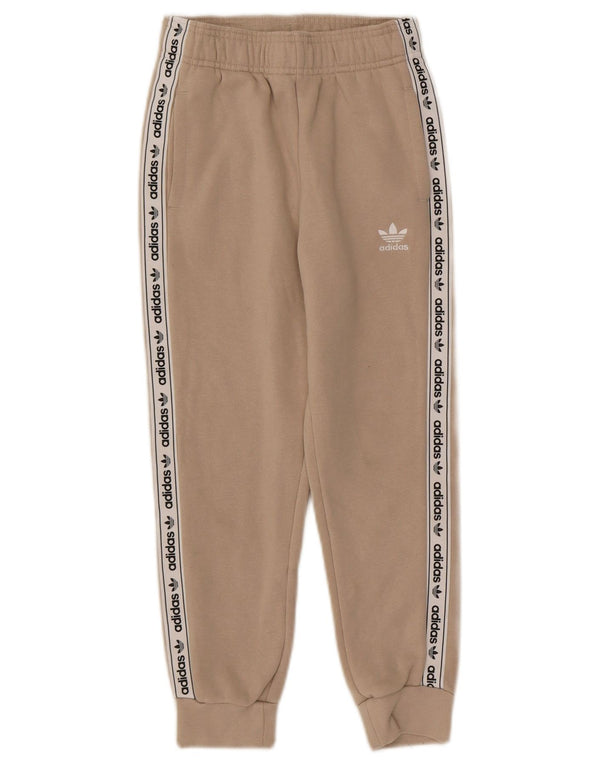 Adidas Drenge Grafisk træningsdragt Bukser Joggers 7-8 år Beige Colourblock