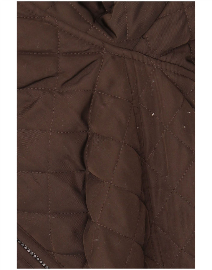 London Fog Mens Quilted Jacket UK 40 Large Brown Polyester