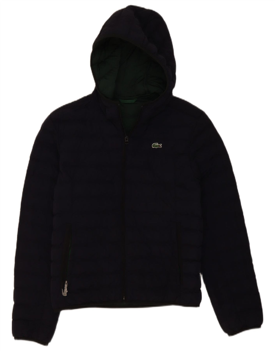 Lacoste Chaqueta acolchada con capucha para hombre EU 46 Small Poliamida azul marino