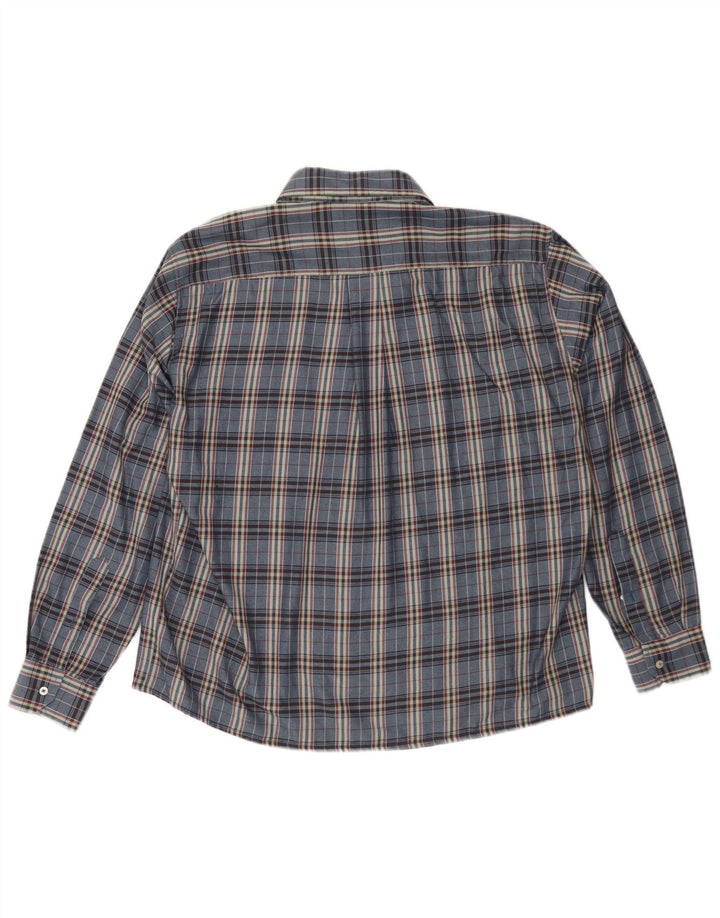 Goose & Gander Mens Flannel Shirt IT 48 Medium Navy Blue Check