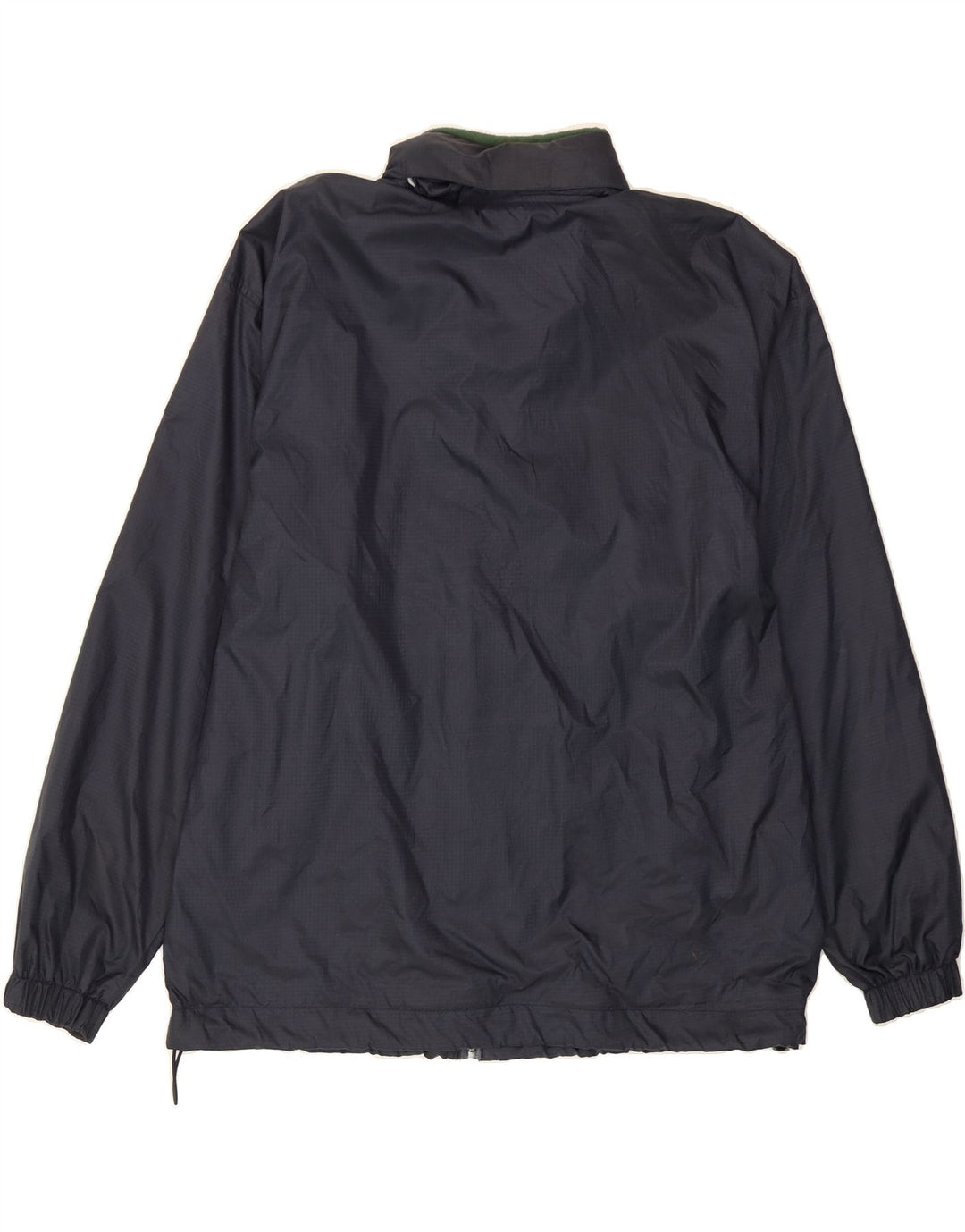 JERZEES Mens Hooded Rain Jacket UK 42 XL Navy Blue Nylon Vintage Jerzees and Second-Hand Jerzees from Messina Hembry 