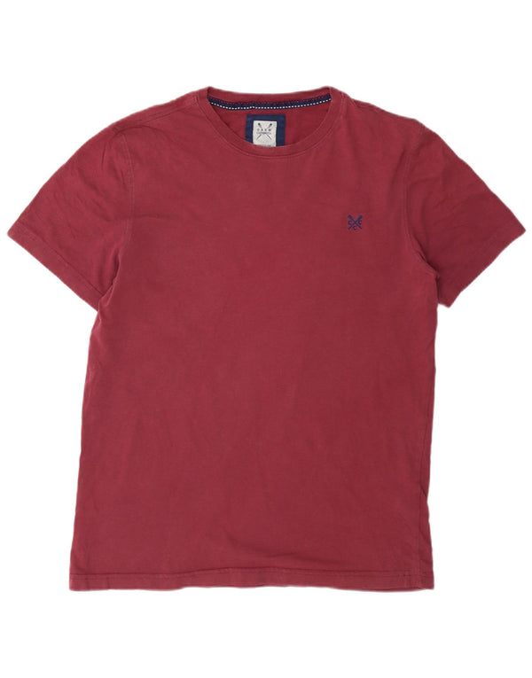 Crew Clothing Mens T-Shirt Top Medium Maroon Cotton