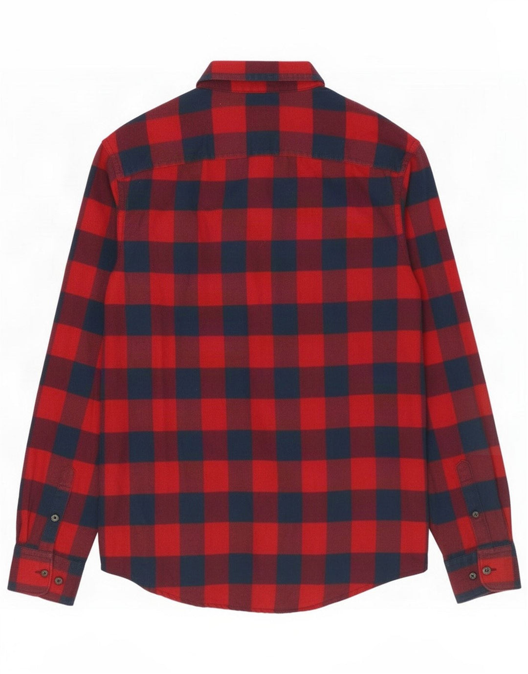 Penguin Herre Regular Fit Flannel Shirt Small Red Gingham Cotton