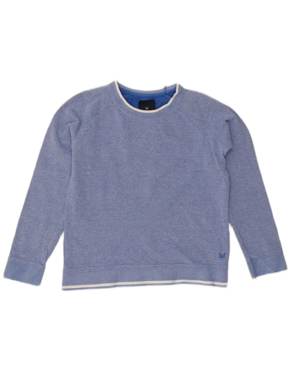 Crew Clothing Jungen-Pullover mit Kragen, 9–10 Jahre, blau gefleckte Baumwolle