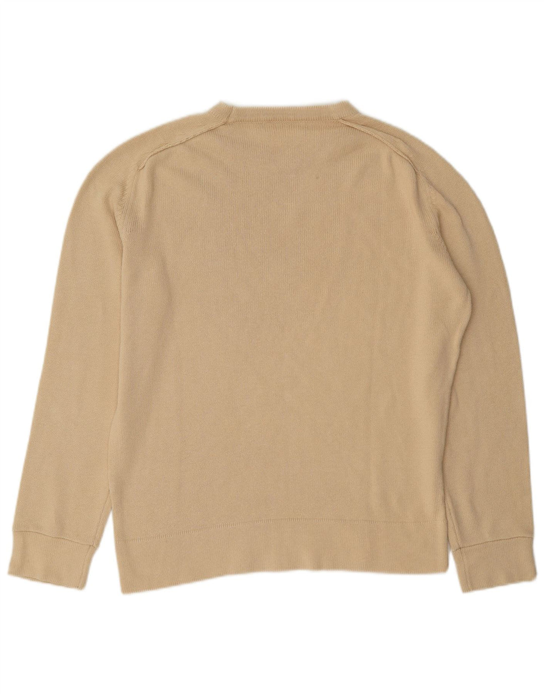 Calvin Klein Womens Regular Fit Crew Neck Jumper Sweater UK 12 Medium Beige