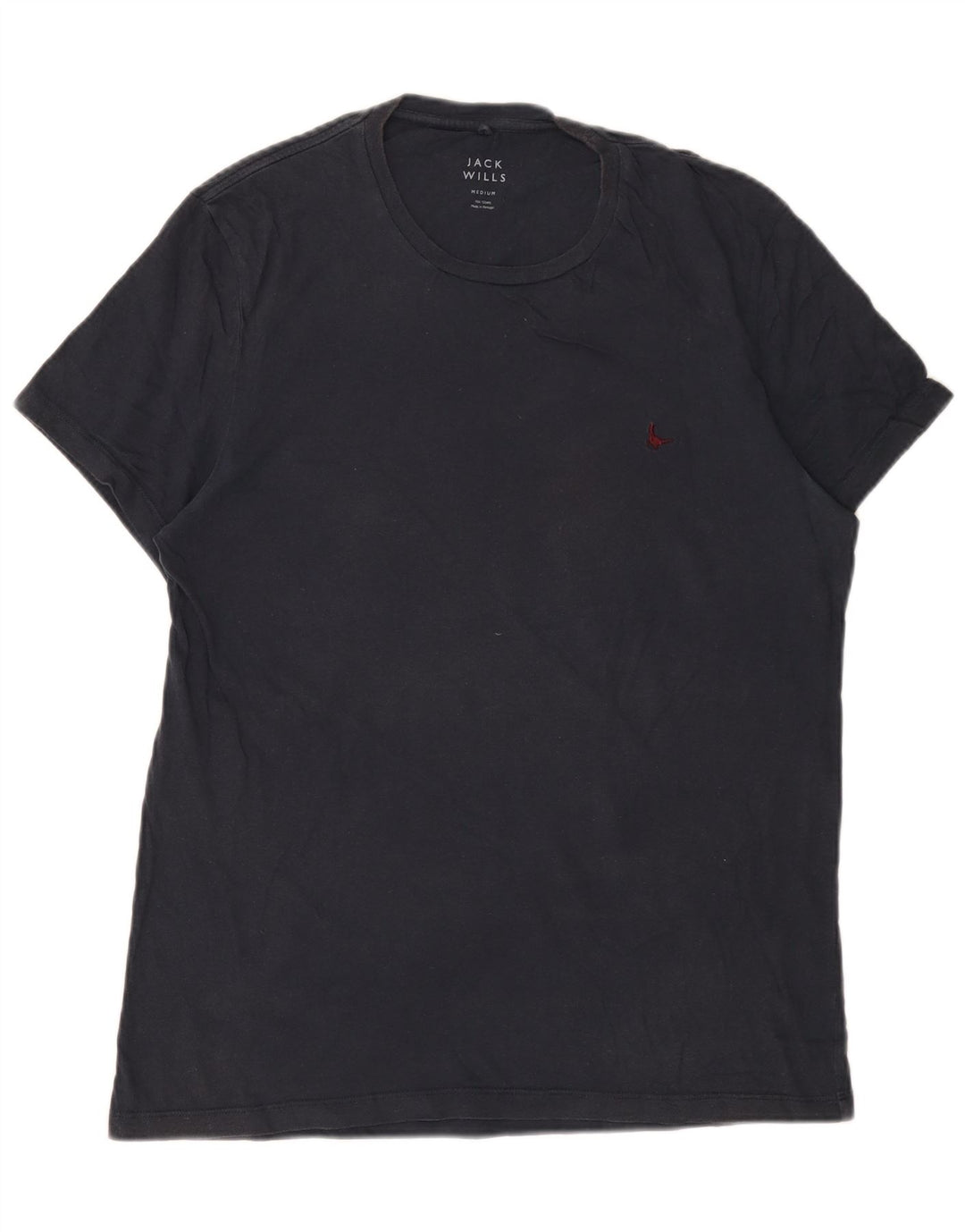 Jack Wills Herre T-shirt Top Medium Marineblå Bomuld