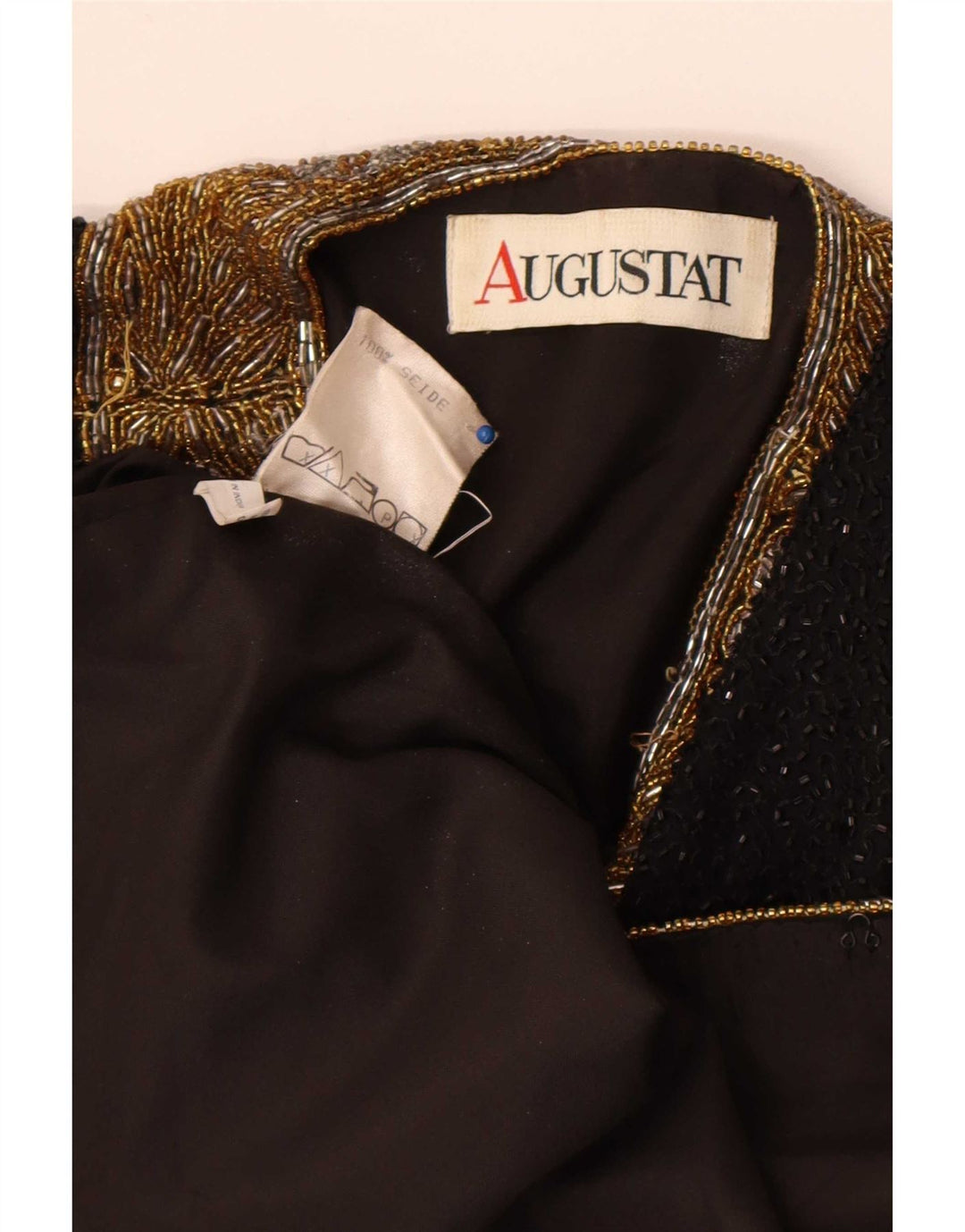 Chaqueta tipo blazer abierta para mujer Augustat IT 42 Medium Black Colourblock Silk