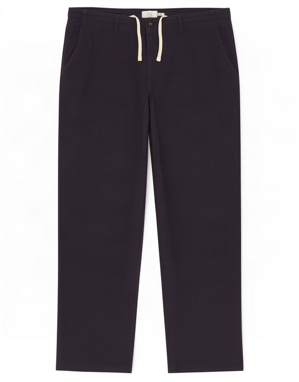 Pantaloni chino dritti da uomo Marks & Spencer W40 L33 Lino blu navy