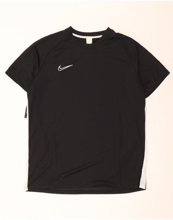 Nike Mens Dri Fit T-Shirt Top 2XL Black Colourblock Polyester