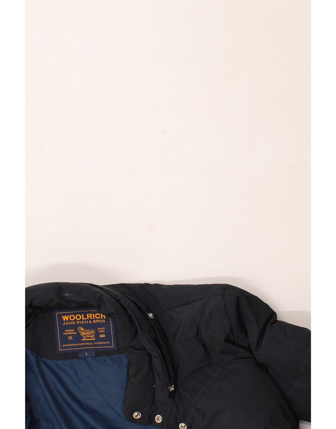 WOOLRICH Womens Padded Jacket UK 16 Large Black Polyester Vintage Woolrich and Second-Hand Woolrich from Messina Hembry 