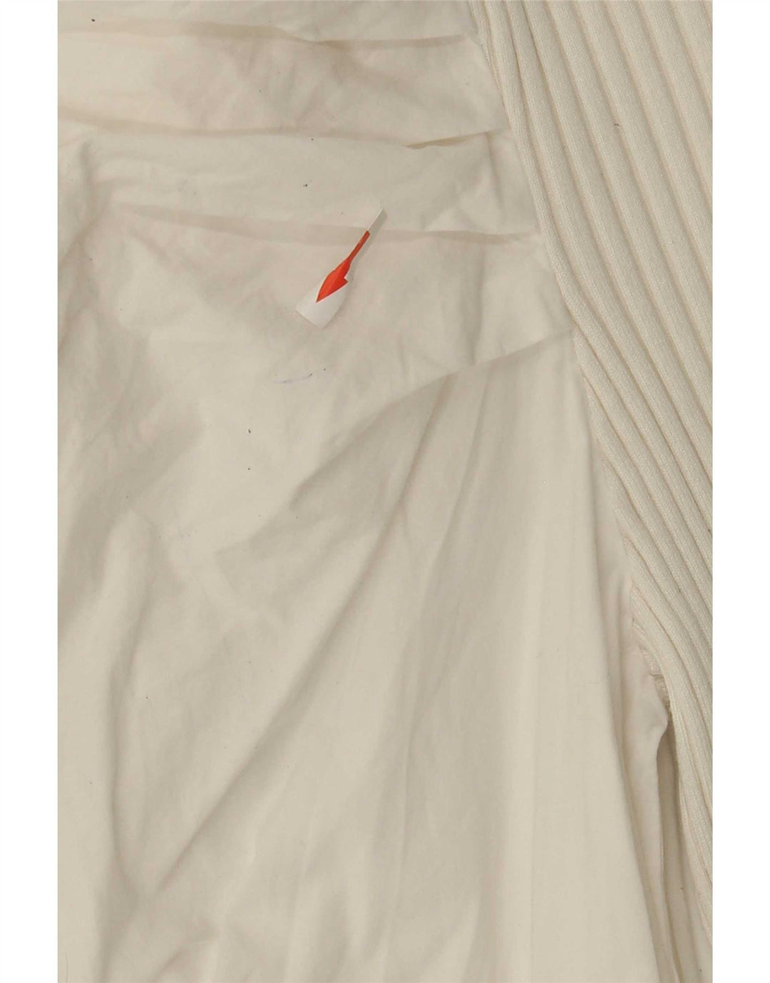 Zara Womens Crop Long Sleeve Blouse Top UK 12 Medium White Cotton