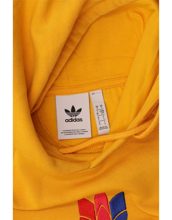 Adidas Mens Hoodie Jumper Small Yellow
