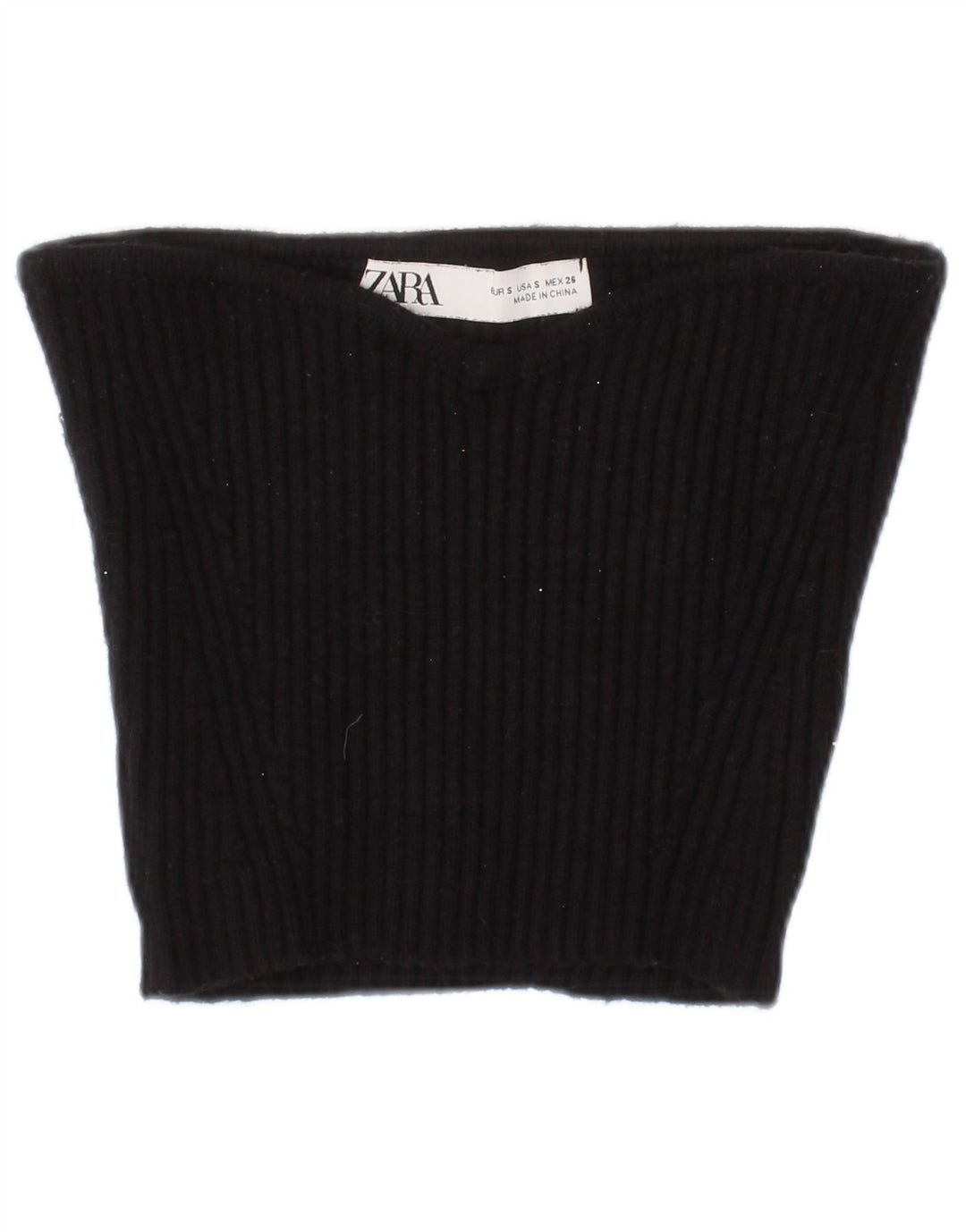 Zara Womens Off Shoulder Crop Top Small Black Viscose