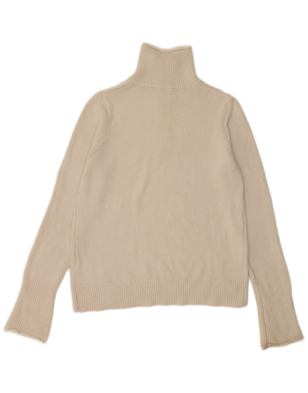 Zara Womens Zip Neck Jumper Sweater UK 14 Large White