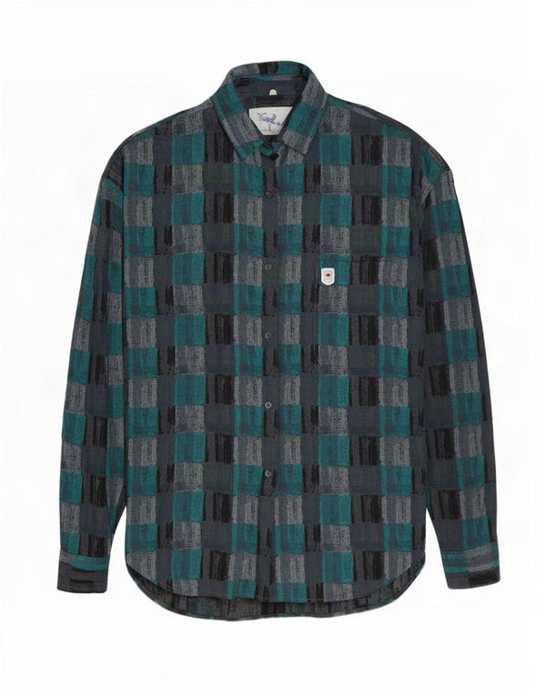 Lee Mens Cooper Shirt Medium Blue Check Viscose
