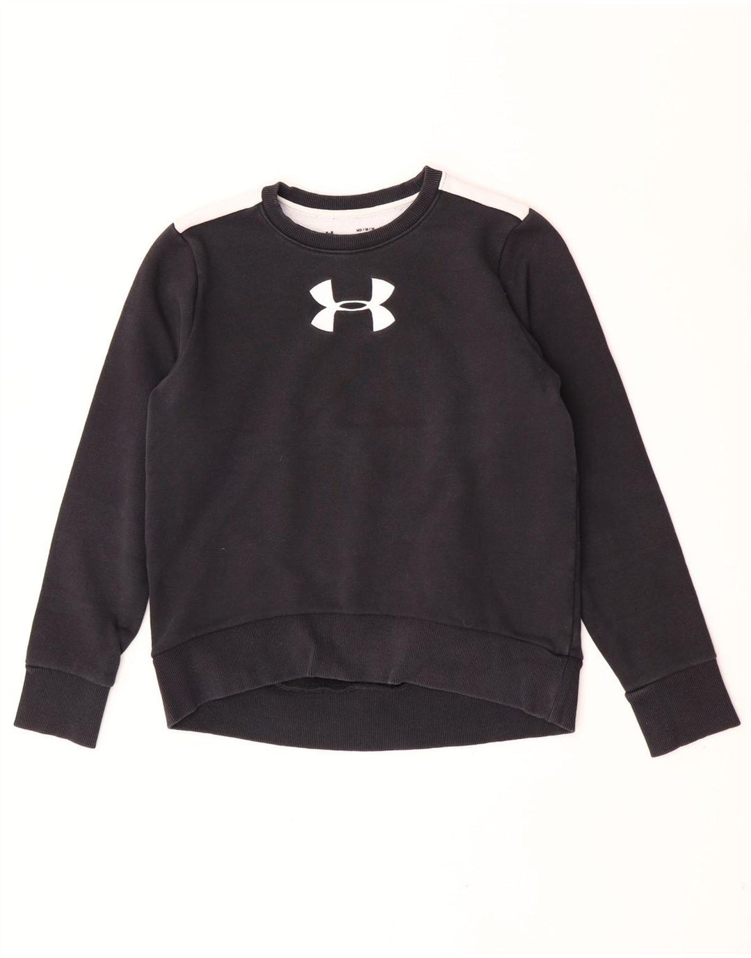 Under Armour Womens Sweatshirt Jumper UK 14 Medium Black Colourblock