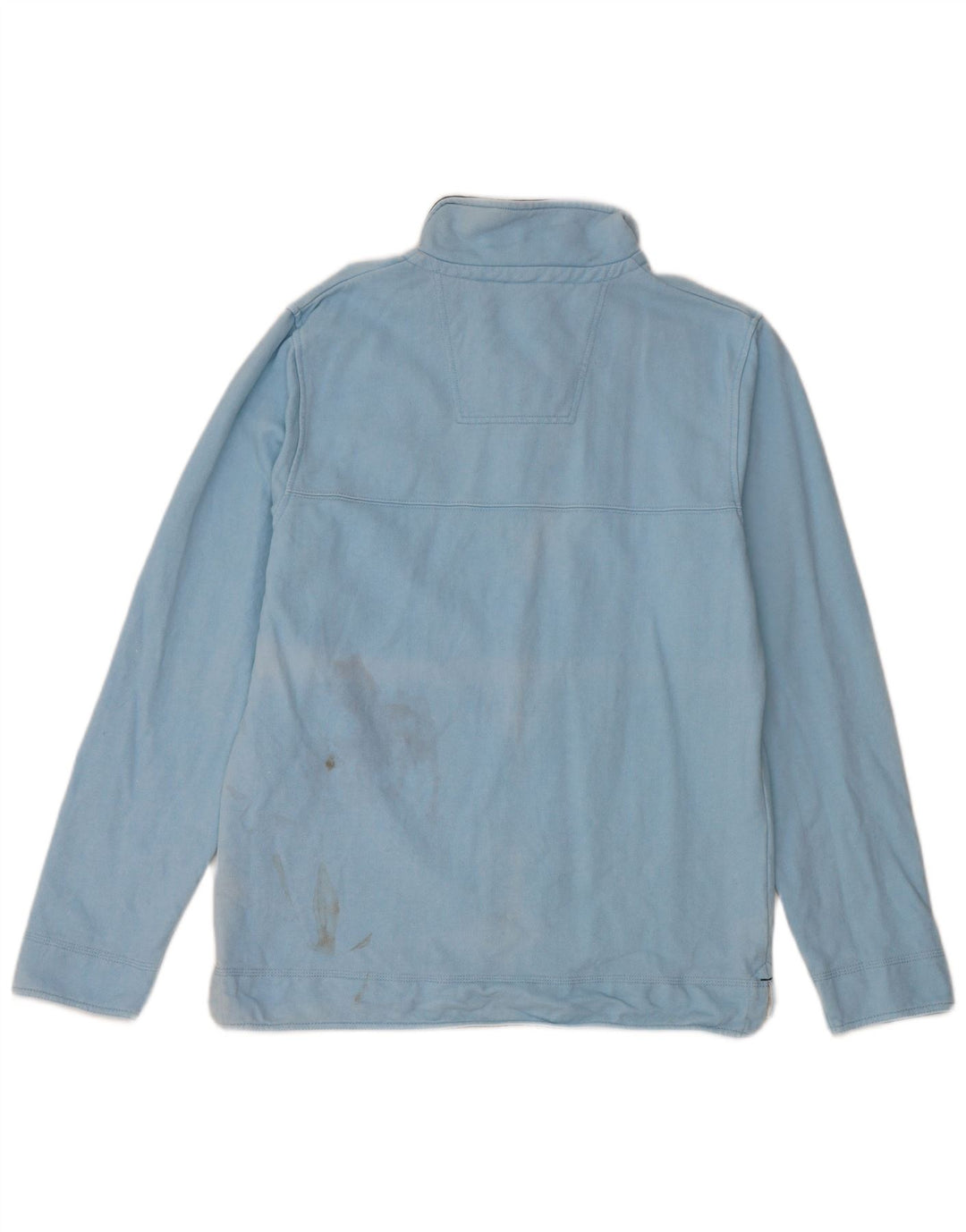 Crew Clothing Mens Zip Neck Sweatshirt Jumper Medium Blue Cotton
