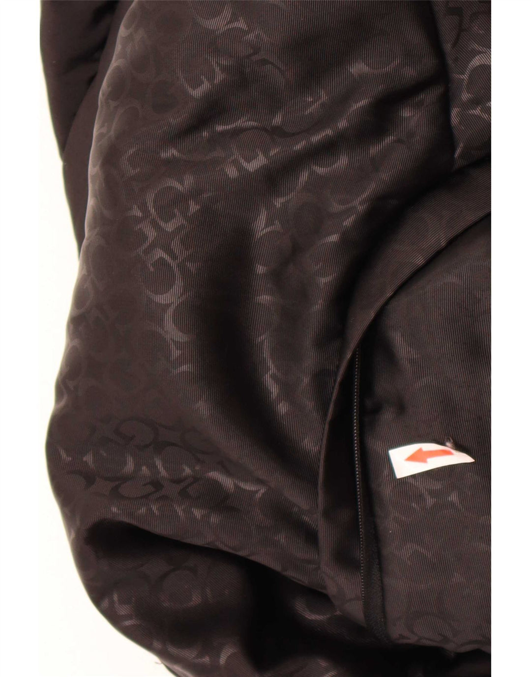 Guess Veste matelassée Crop Graphic pour femme UK 6 XS Noir Polyester
