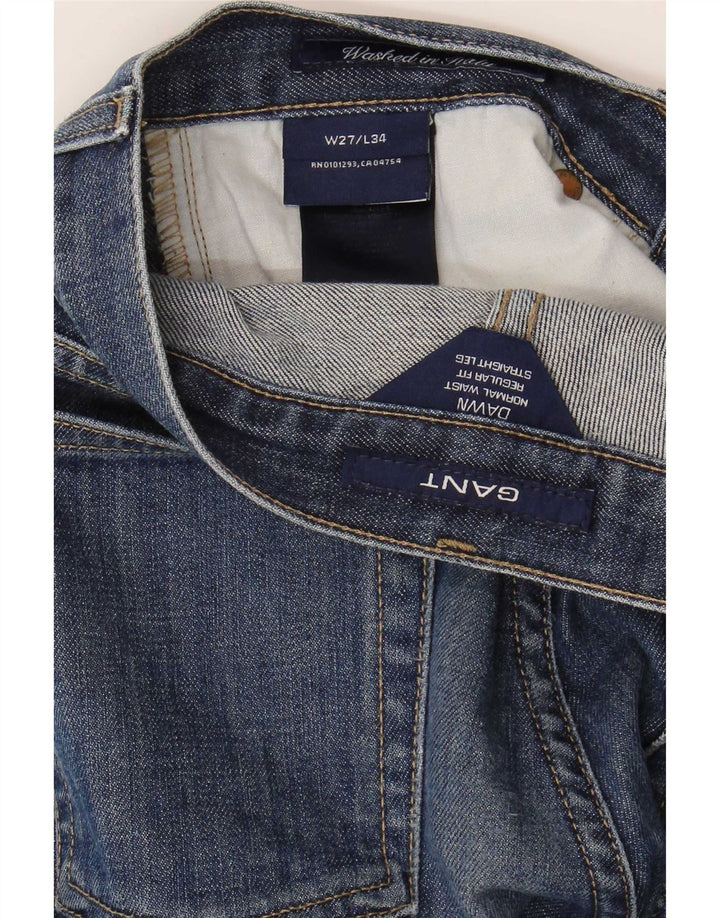 Gant Womens Dawn Regular Fit Straight Jeans W27 L27 Navy Blue
