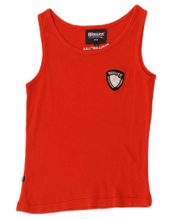 Blauer Jungen-Trägershirt, 11–12 Jahre, rote Baumwolle