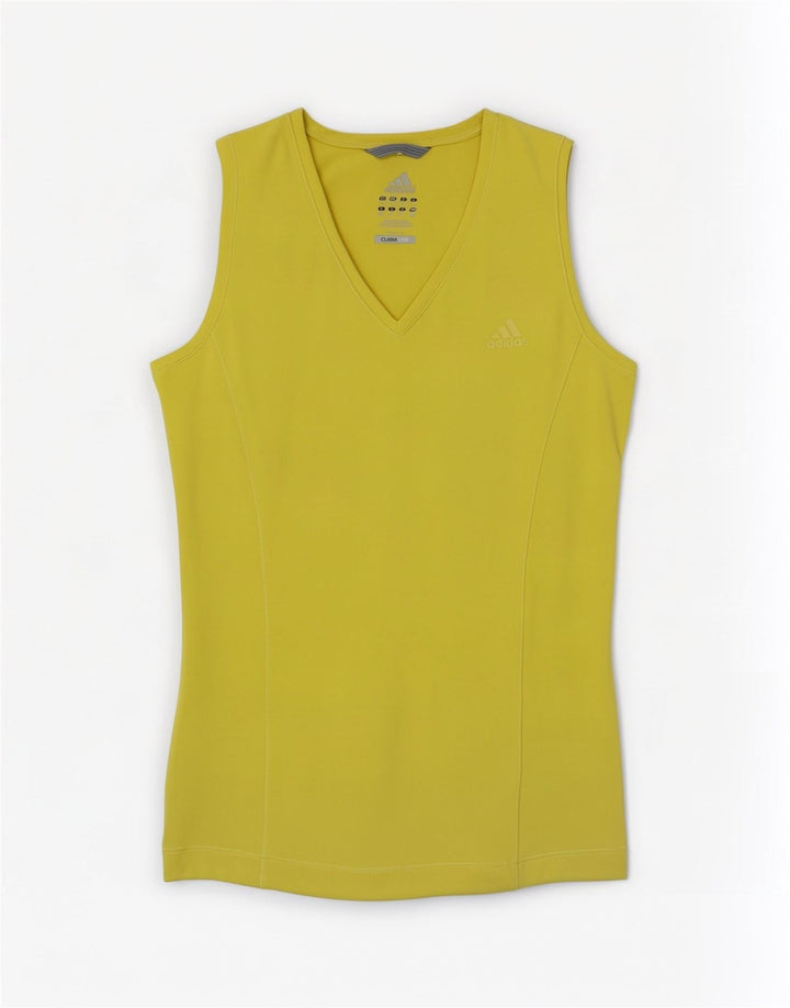 Adidas Dame Climalite Vest Top UK 14 Medium Gul Polyester
