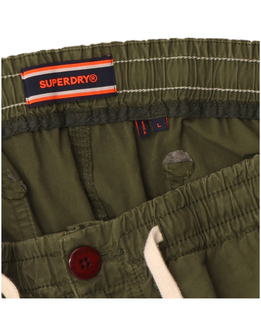 Superdry Mens Chino Shorts Large W34  Khaki Cotton