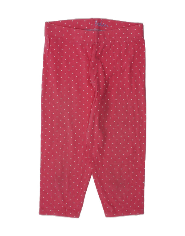 BODEN Girls Capri Leggings 11-12 Years Pink Polka Dot Cotton